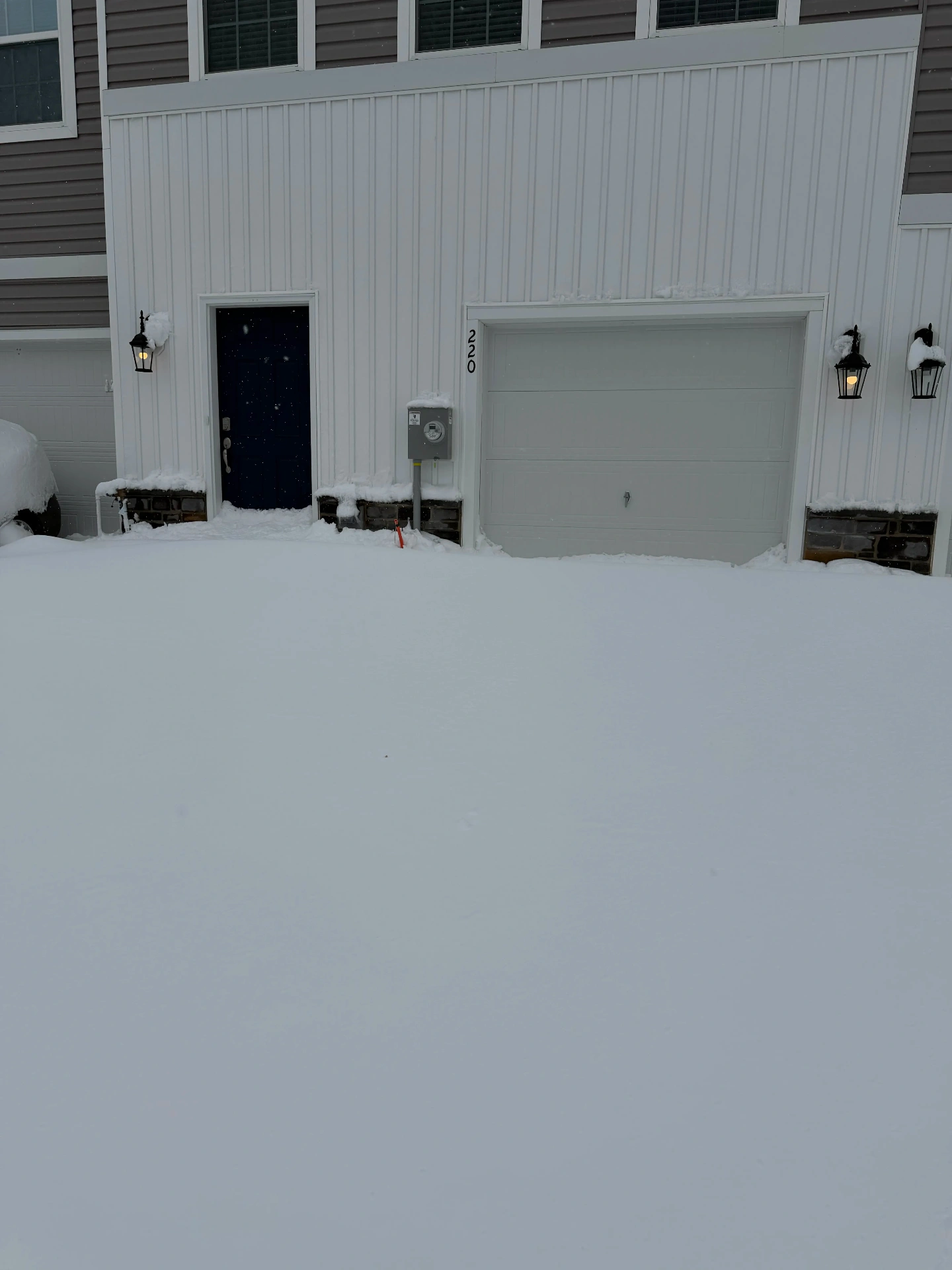 Heavy snowfall — before