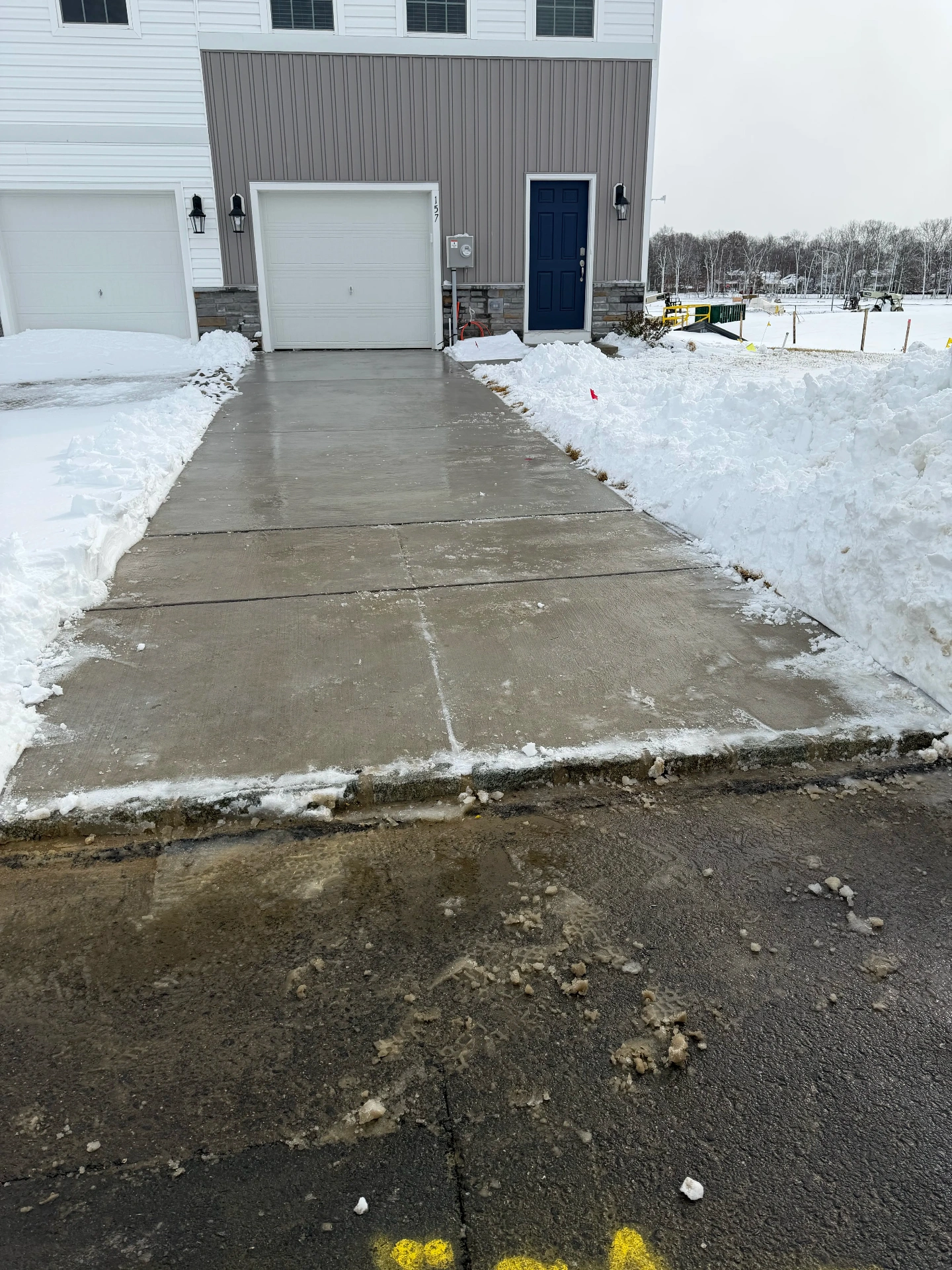 Driveway cleared after storm