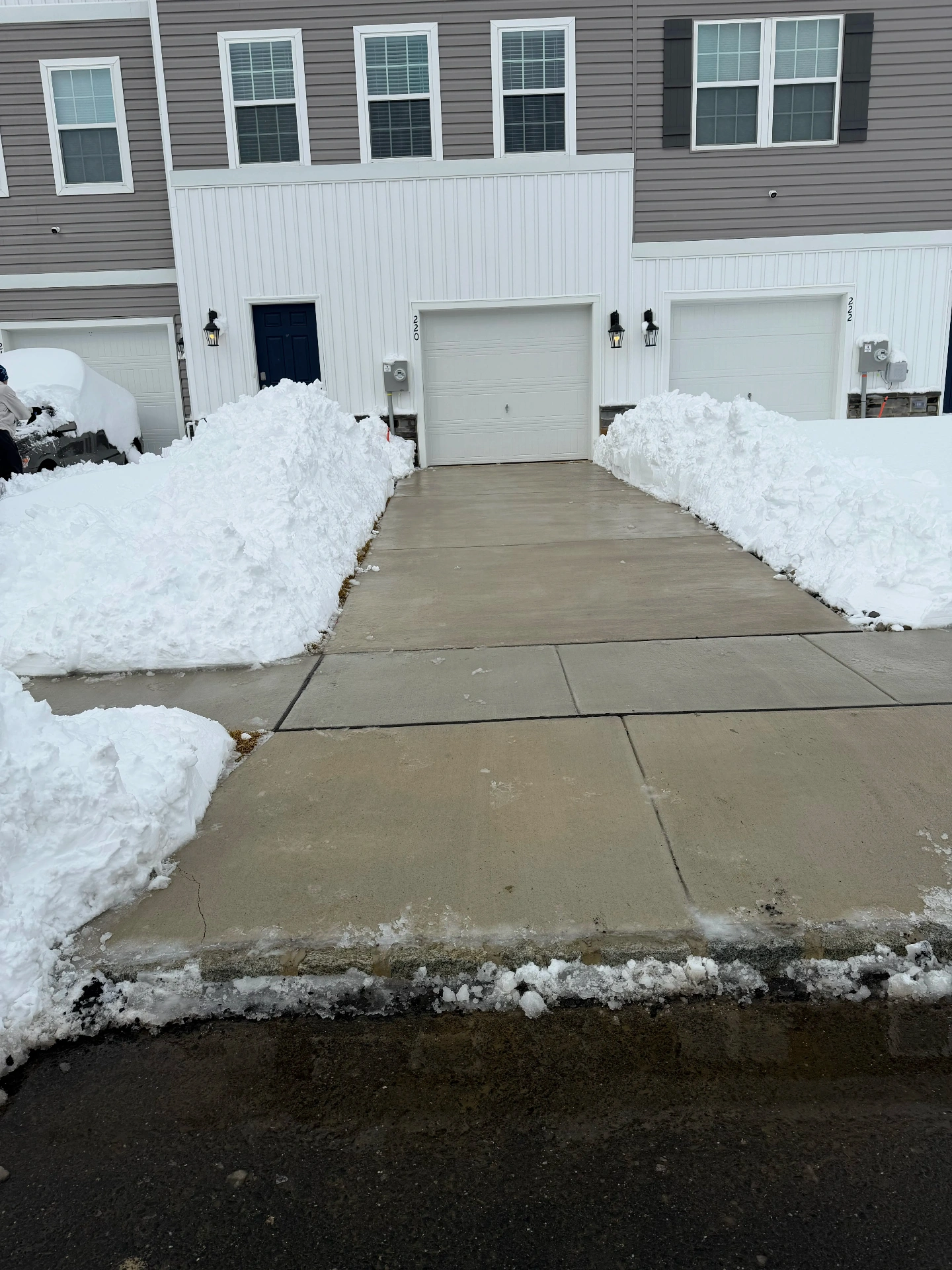 Walkway cleared to the door